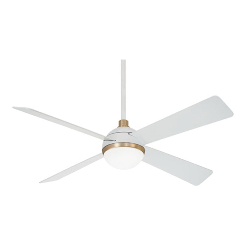 Minka Aire Orb 54in LED Ceiling Fan | Flat White Finish | Living Room & Bedroom | 54 x 54 x 17 in | Model F623L-WHF-SBR
