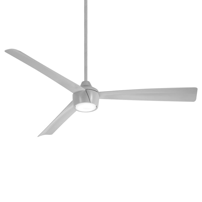Minka Aire Skinnie 56in LED Ceiling Fan | Flat White with Frosted White Lens | Bedroom & Living Room | 56 x 56 x 14 in | Model F626L-WHF