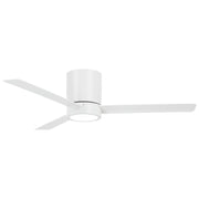 Minka Aire Roto Flush 52in Hugger LED Ceiling Fan | Industrial Coal Metal and Frosted White Glass | Bedroom & Living Room | Model F644L-CL