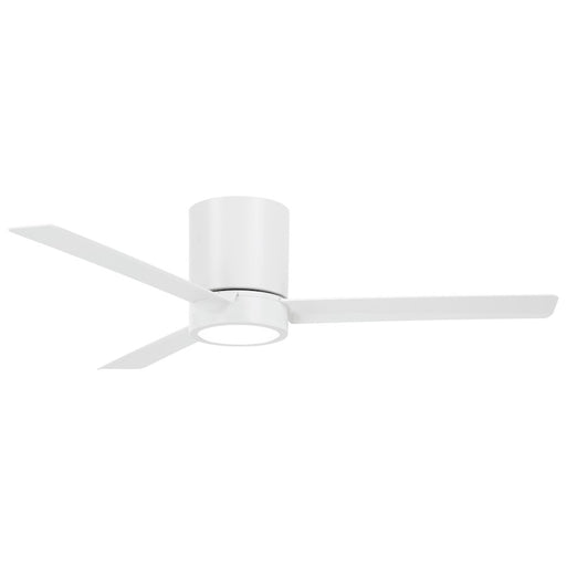 Minka Aire Roto Flush 52in Hugger LED Ceiling Fan | Flat White with Frosted White Lens | Low Ceilings & Bedrooms | 52 x 52 x 11 in | Model F644L-WHF