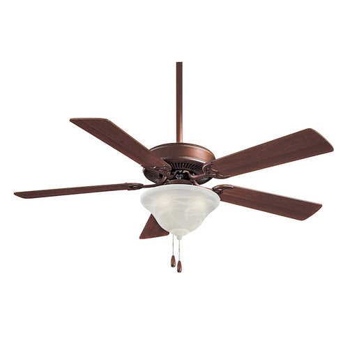 Minka Aire Contractor Uni-Pack 52in Ceiling Fan with Light | Oil Rubbed Bronze Traditional | Bedroom & Living Room | 52 x 52 x 17 in | Model F648-ORB