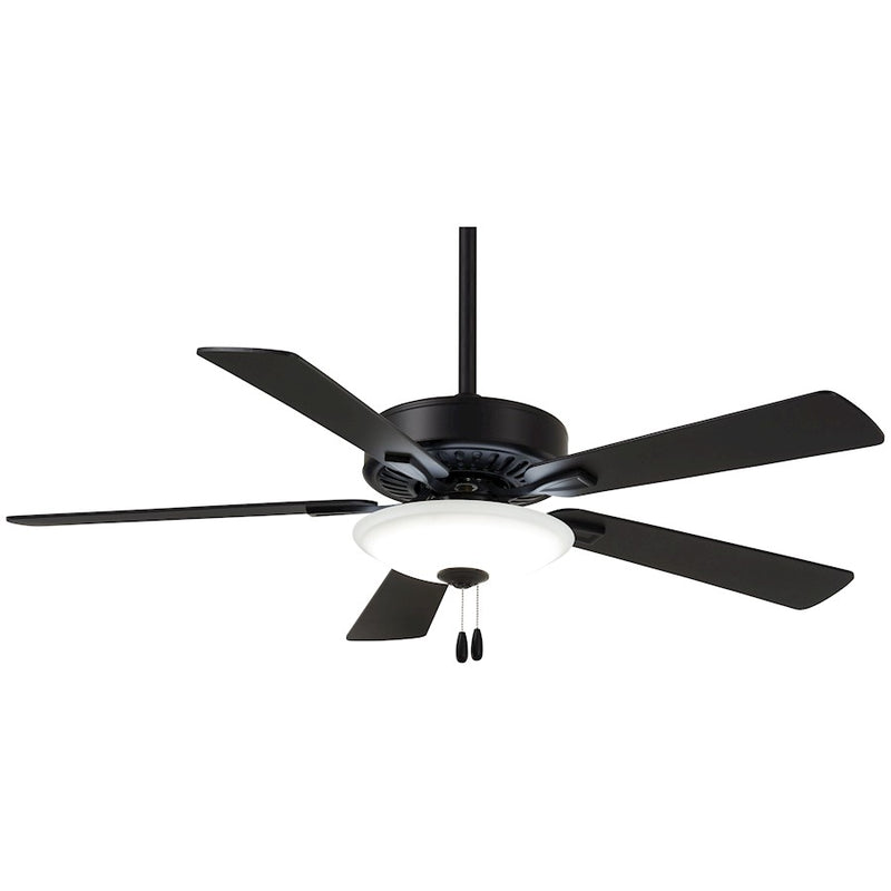 Minka Aire 52in 5-Blade Ceiling Fan | Contractor LED with 1647 Lumens | Bedroom & Living Room | 52 x 52 x 14 in | Model F656L-CL