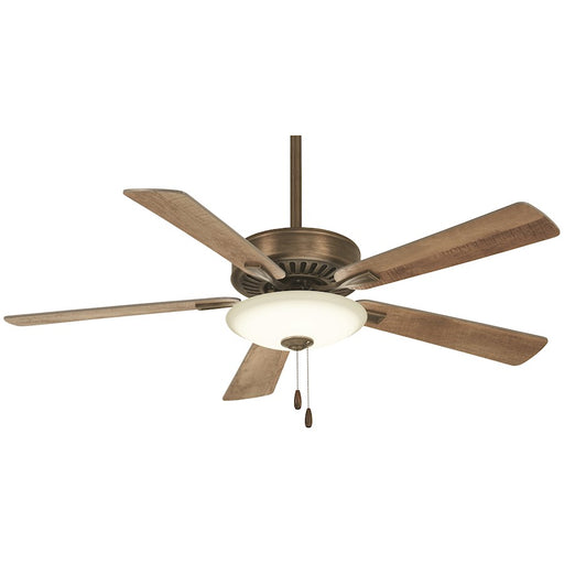 Minka Aire Contractor Uni-Pack LED 52in Ceiling Fan | Traditional Heirloom Bronze | Living Room & Bedroom | 52 x 52 x 14 in | Model F656L-HBZ