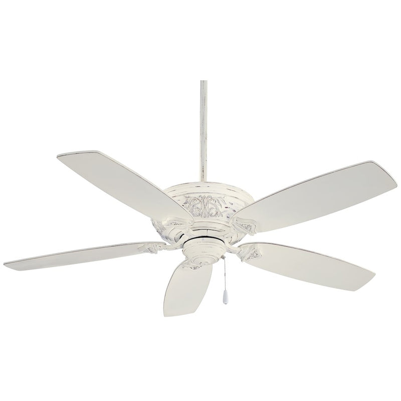 Minka Aire Classica 54in Ceiling Fan | Traditional Provencal Blanc Hand-Painted | Living Room & Dining Room | Model F659-PBL