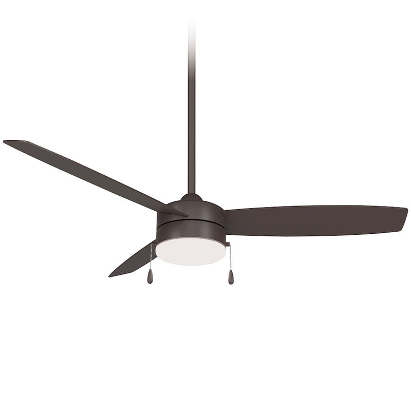 Minka Aire Airetor III LED 54in Ceiling Fan | Industrial Coal Steel and Frosted White Glass | Living Room & Covered Patio | Model F670L-CL