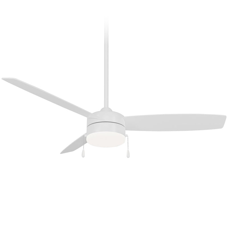 Minka Aire Airetor III LED 54in Ceiling Fan | Flat White and Frosted White | Living Room & Bedroom | 54 x 54 x 14.5 in | Model F670L-WHF