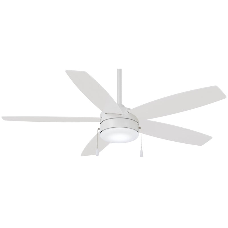 Minka Aire Airetor LED 52in Ceiling Fan | Transitional Flat White Finish | Living Room & Bedroom | 52 x 52 x 13 in | Model F673L-WHF