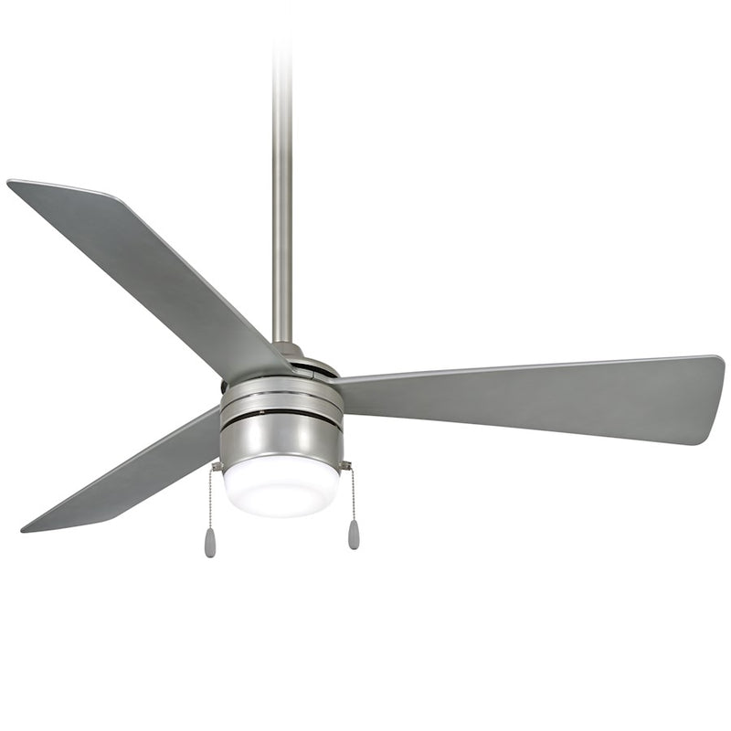 Minka Aire Vital LED 44in Ceiling Fan | Modern Flat White and Frosted White Glass | Bedroom & Living Room | 44 x 44 x 14.75 in | Model F676L-WHF