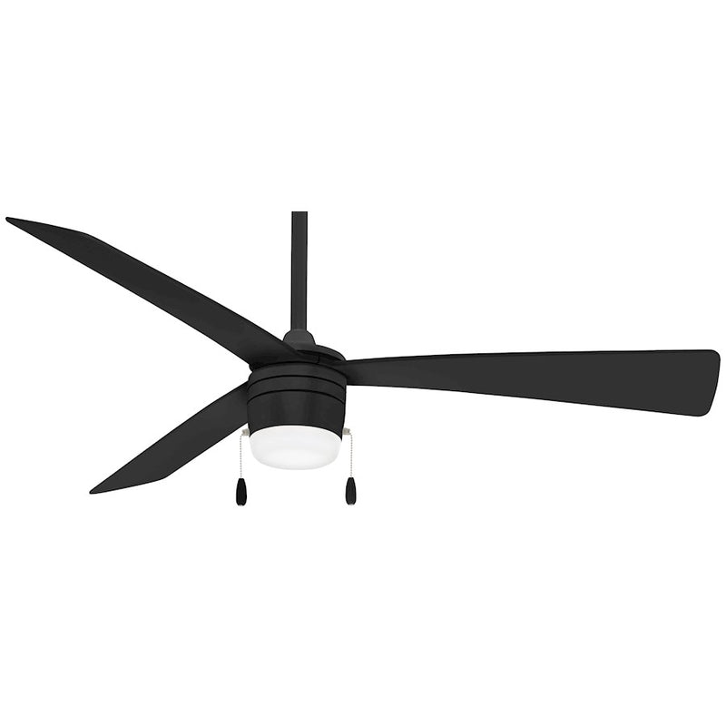 Minka Aire Vital LED 44in Ceiling Fan | Transitional Coal Finish | Bedroom & Small Living Room | 44 x 44 x 15 in, 21° Blade Pitch | Model F676L-CL