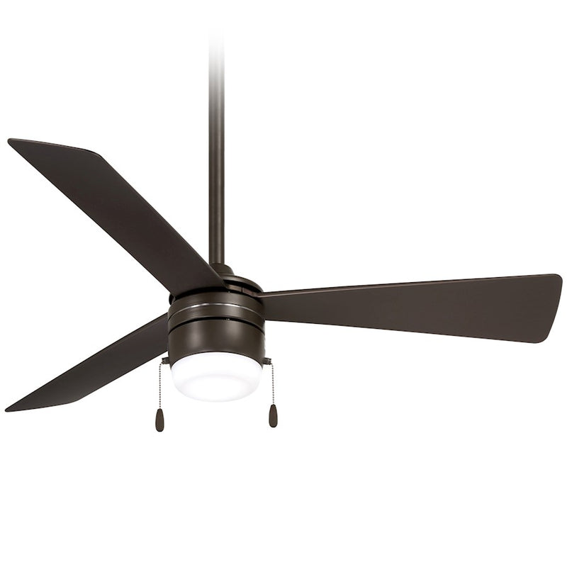Minka Aire Vital LED 44in Ceiling Fan | Modern Flat White and Frosted White Glass | Bedroom & Living Room | 44 x 44 x 14.75 in | Model F676L-WHF