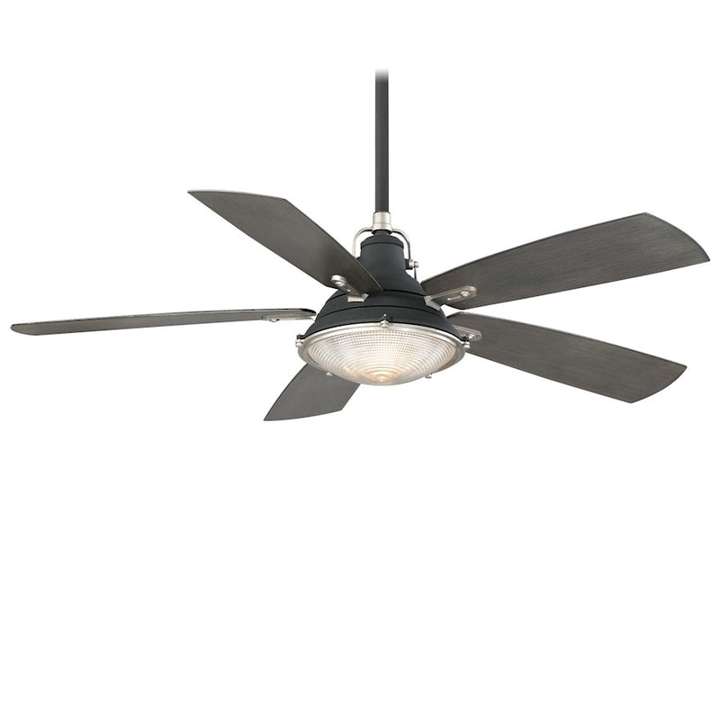 Minka Aire Groton 56in Ceiling Fan | Transitional Sand Black | UL Wet Rated Outdoor Covered Patio | 56 x 56 x 20 in | Model F681-SDBK-WS