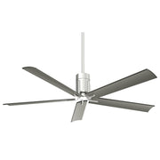 Minka Aire Clean 60in LED Ceiling Fan | Polished Nickel and Minimalist Design | Living Room & Great Room | 60 x 60 x 16 in | Model F684L-PN