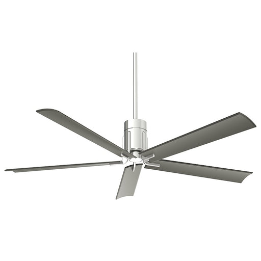 Minka Aire Clean 60in LED Ceiling Fan | Polished Nickel and Minimalist Design | Living Room & Great Room | 60 x 60 x 16 in | Model F684L-PN