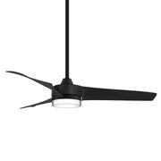 Minka Aire Veer 56in LED Ceiling Fan | Brushed Nickel and Silver with Frosted White Lens | Living Room & Bedroom | 15.5in H, 3 | Model F692L-BN-SL