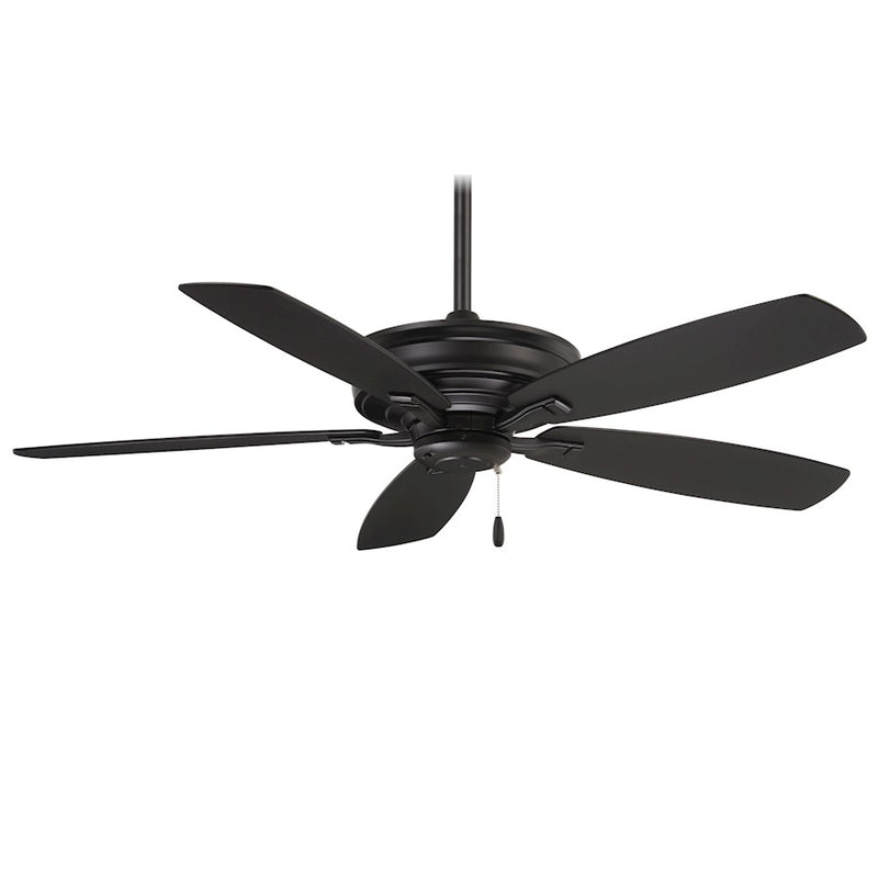 Minka Aire Kafé 52in Ceiling Fan | Coal Finish Traditional Style | Living Room & Bedroom | 52 x 52 x 15 in | Model F695-CL