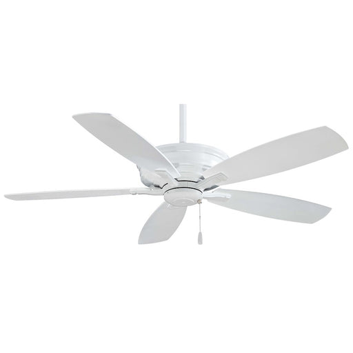 Minka Aire Kafe 52in Ceiling Fan | White Finish Transitional Style | Living Room & Bedroom | 52 x 52 x 13 in | Model F695-WH