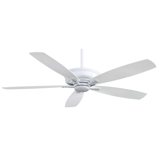 Minka Aire Kafe XL 60in Ceiling Fan | Transitional White Finish | Living Room & Great Room | 60 x 60 x 13 in | Model F696-WH
