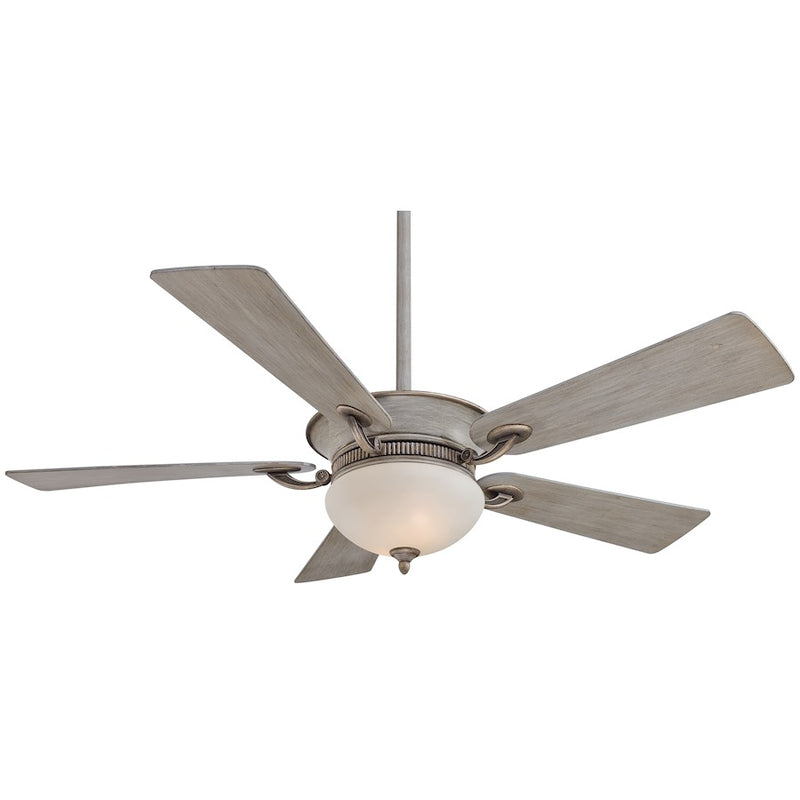 Minka Aire Delano 52in LED Ceiling Fan | Contemporary Pewter Finish | Living Room & Bedroom | 52 x 52 x 18 in | Model F701L-PW