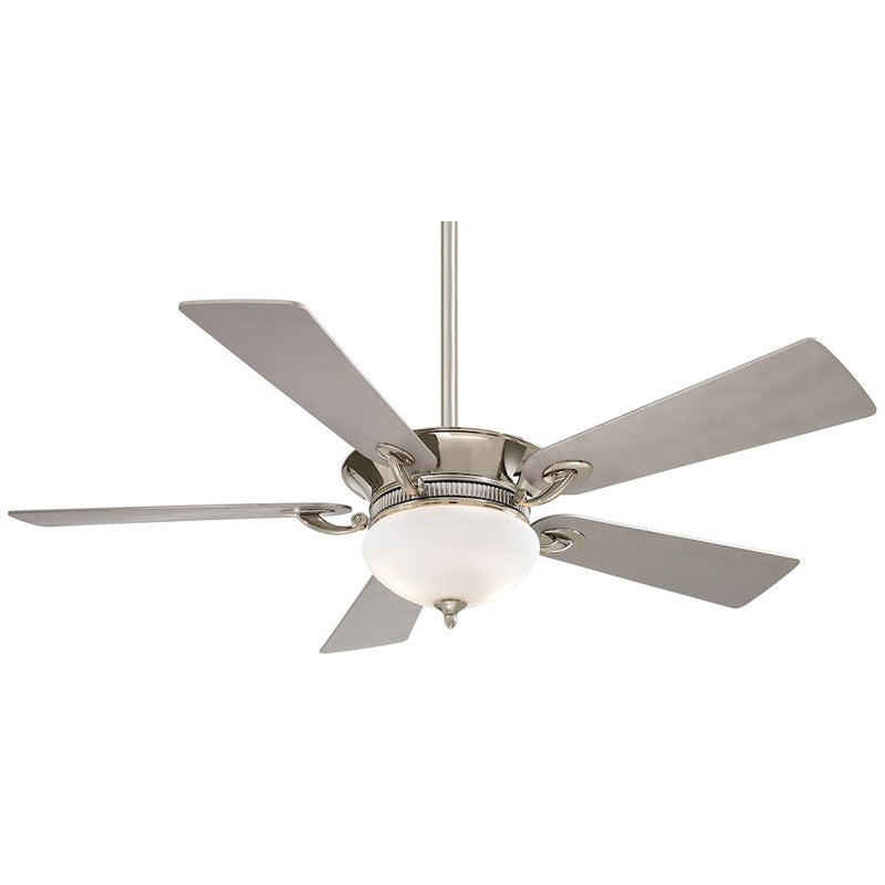 Minka Aire Delano 52in LED Ceiling Fan | Contemporary Pewter Finish | Living Room & Bedroom | 52 x 52 x 18 in | Model F701L-PW