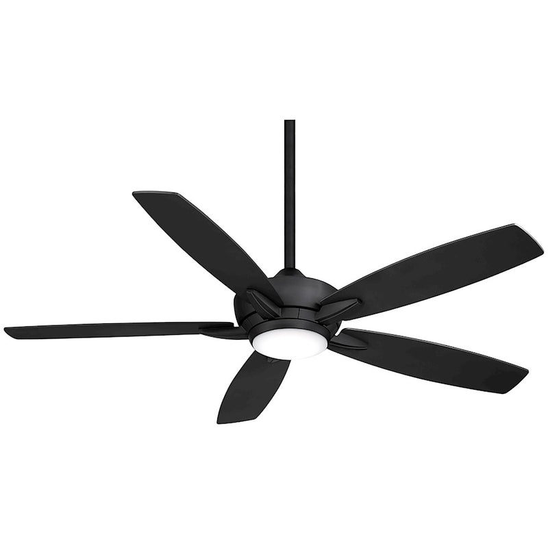 Minka Aire Kelvyn 52in LED Ceiling Fan | Flat White Etched White | Bedroom & Living Room | 52 x 52 x 15 in | Model F717L-WHF