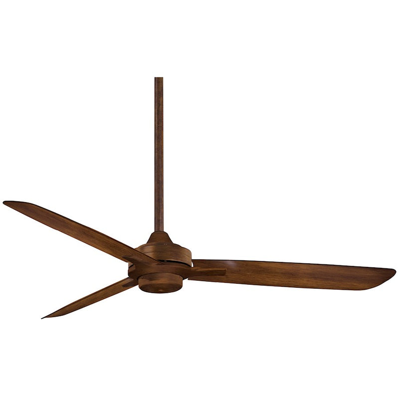 Minka Aire Rudolph 52in 3-Blade Ceiling Fan | Distressed Koa Finish | Living Room & Bedroom | 52 x 52 x 10.63 in | Model F727-DK