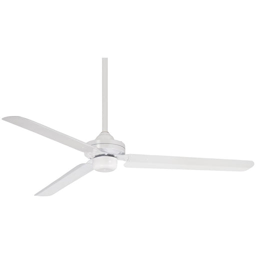 Minka Aire Steal 54in Ceiling Fan | Flat White Industrial Design | Living Room & Bedroom | 54 x 54 x 14 in | Model F729-WHF