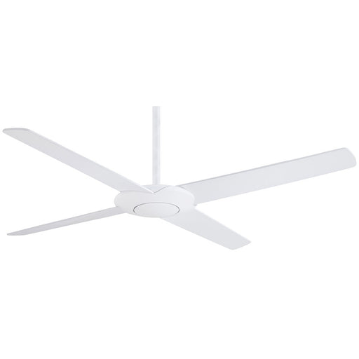 Minka Aire Pancake 52in Ceiling Fan | Contemporary Flat White | Living Room & Bedroom | 52 x 52 x 10 in | Model F738-WHF