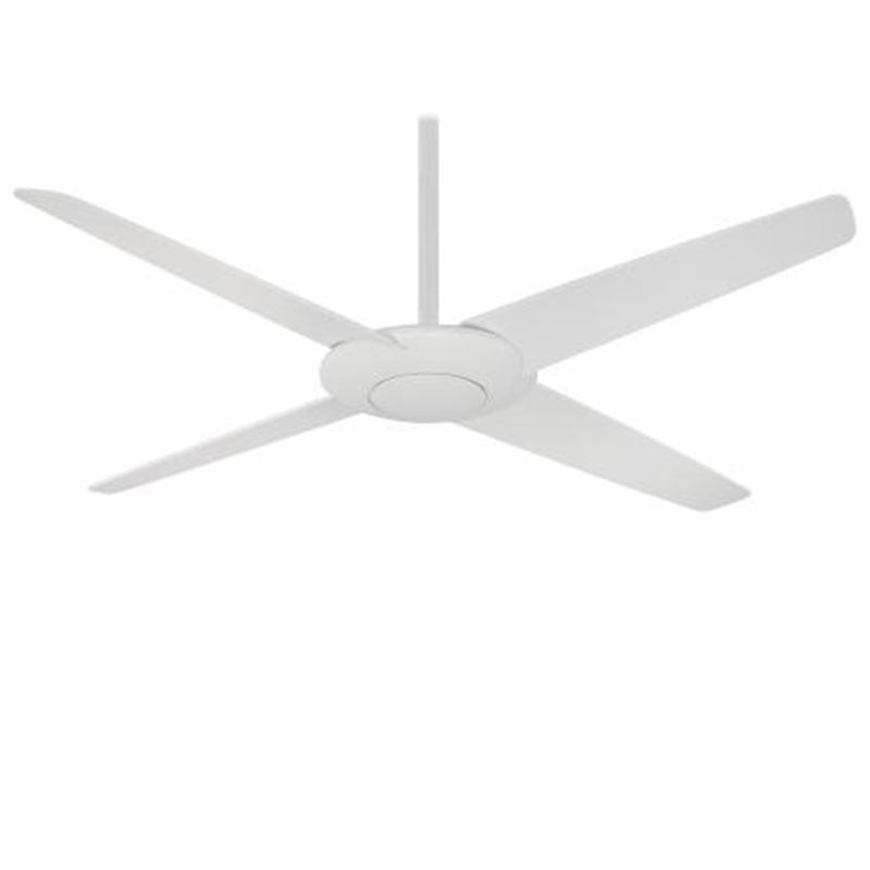 Minka Aire Pancake 52in Ceiling Fan | Flat White Finish | Bedroom & Living Room | 52 x 52 x 10.5 in | Model F738D-WHF