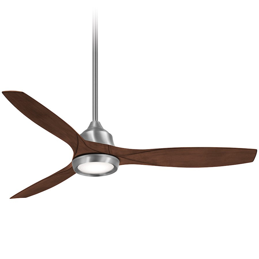 Minka Aire Skyhawk LED 60" Ceiling Fan, Nickel/Sand-Blasting/Clear
