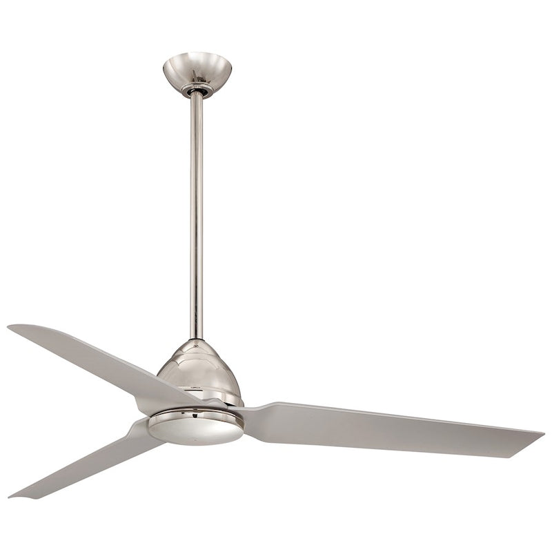 Minka Aire Java 54in Ceiling Fan | Polished Nickel Contemporary | Indoor & Covered Outdoor | 54 x 54 x 12 in | Model F753-PN