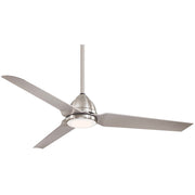 Minka Aire Java LED 54in Ceiling Fan | Brushed Nickel Wet Contemporary | Covered Patio & Indoor | 54 x 54 x 12 in | Model F753L-BNW