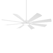Minka Aire Future 65in 8-Blade LED Ceiling Fan | Brushed Nickel Wet and Etched Glass | Covered Patio & Indoor Living | Model F756L-BNW
