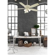 Minka Aire Classica 54in Ceiling Fan | Traditional Provencal Blanc | Living Room & Dining Room | 54 x 54 x 18 in | Model F759-PBL