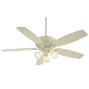 Minka Aire Classica LED 54in 5-Blade Ceiling Fan | Traditional Provencal Blanc and Frosted White Glass | Living Room & Dining Room | Model F759L-PBL