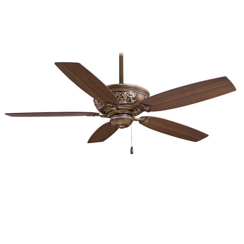 Minka Aire Classica LED 54in 5-Blade Ceiling Fan | Traditional Provencal Blanc and Frosted White Glass | Living Room & Dining Room | Model F759L-PBL