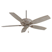 Minka Aire Classica LED 54in 5-Blade Ceiling Fan | Traditional Provencal Blanc and Frosted White Glass | Living Room & Dining Room | Model F759L-PBL