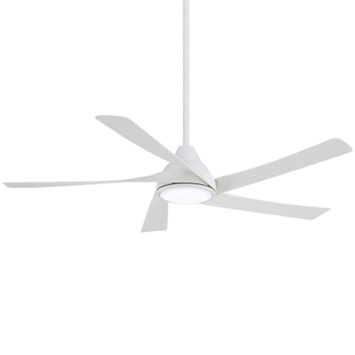 Minka Aire Transonic 1 Light 56" LED Ceiling Fan, Flat White - F765L-WHF