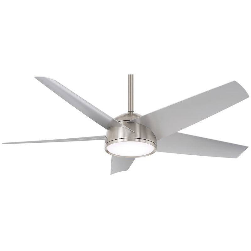 Minka Aire Chubby 58in Outdoor LED Ceiling Fan with WiFi | Flat White Finish and Etched Glass | Covered Patio & Outdoor Living | Model F781L-WHF