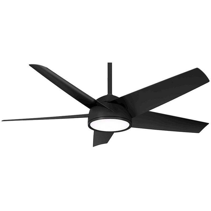 Minka Aire Chubby 58in Outdoor LED Ceiling Fan with WiFi | Flat White Finish and Etched Glass | Covered Patio & Outdoor Living | Model F781L-WHF
