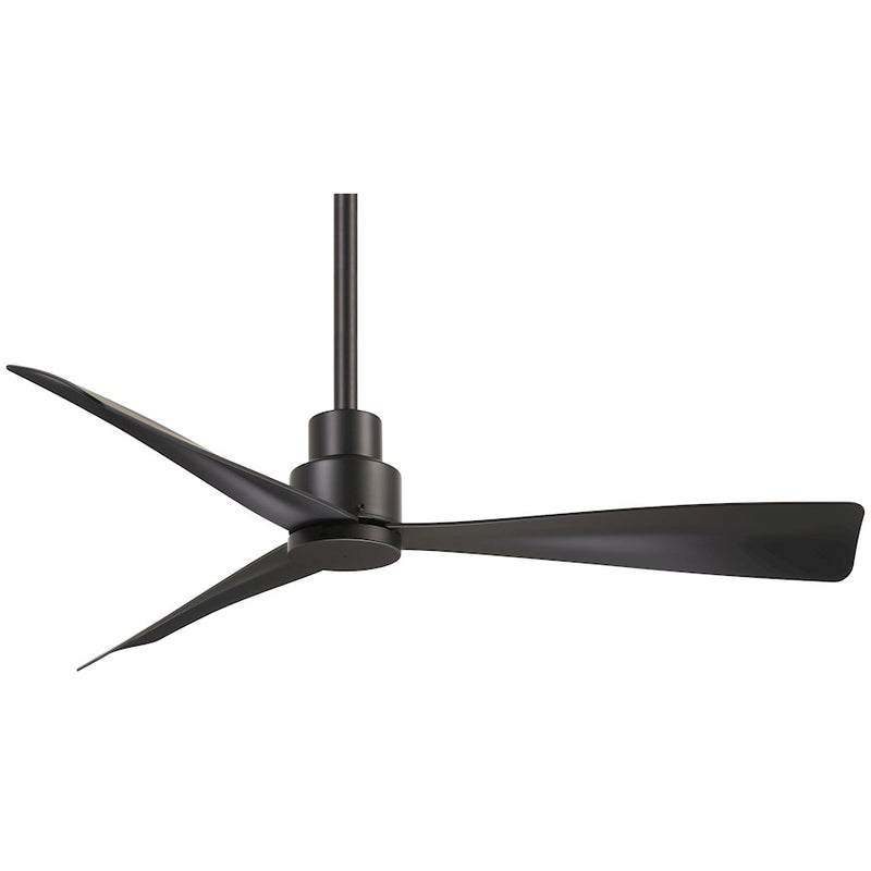 Minka Aire Simple 44in LED Ceiling Fan | Industrial White DC Motor | Covered Patio & Bedroom | 44 x 44 x 13 in | Model F786-CL