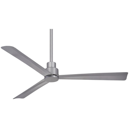 Minka Aire Simple 44in 3-Blade LED Ceiling Fan | Modern Silver Finish | Indoor & Covered Outdoor Spaces | 44 x 44 x 13 in | Model F786-SL