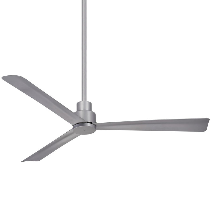 Minka Aire Simple 52in 3-Blade Outdoor Ceiling Fan | Contemporary Coal ABS and Coal Blades | Covered Patio & Wet Location | Model F787-SBR-CL
