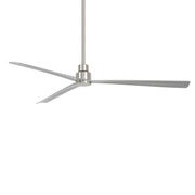 Minka Aire Simple 65in LED Outdoor Ceiling Fan | Brushed Nickel Wet | Covered Patio & Outdoor Living | 65 x 65 x 13 in | Model F789-BNW