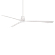 Minka Aire Simple 65in 3-Blade Ceiling Fan | Modern Flat White | Covered Patio & Outdoor Living | 12.75 in H | Model F789-WHF