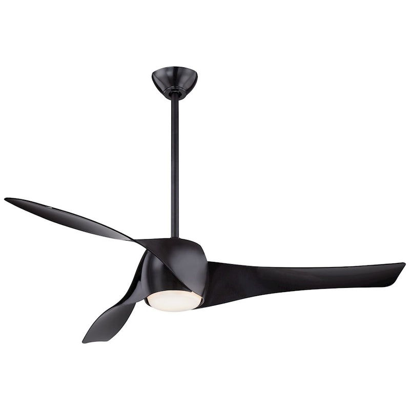 Minka Aire Artemis LED 58in Ceiling Fan | Transitional Black | Living Room & Bedroom | 58 x 58 x 16 in | Model F803DL-BK
