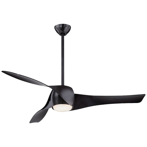 Minka Aire Artemis LED 58in Ceiling Fan | Transitional Black | Living Room & Bedroom | 58 x 58 x 16 in | Model F803DL-BK