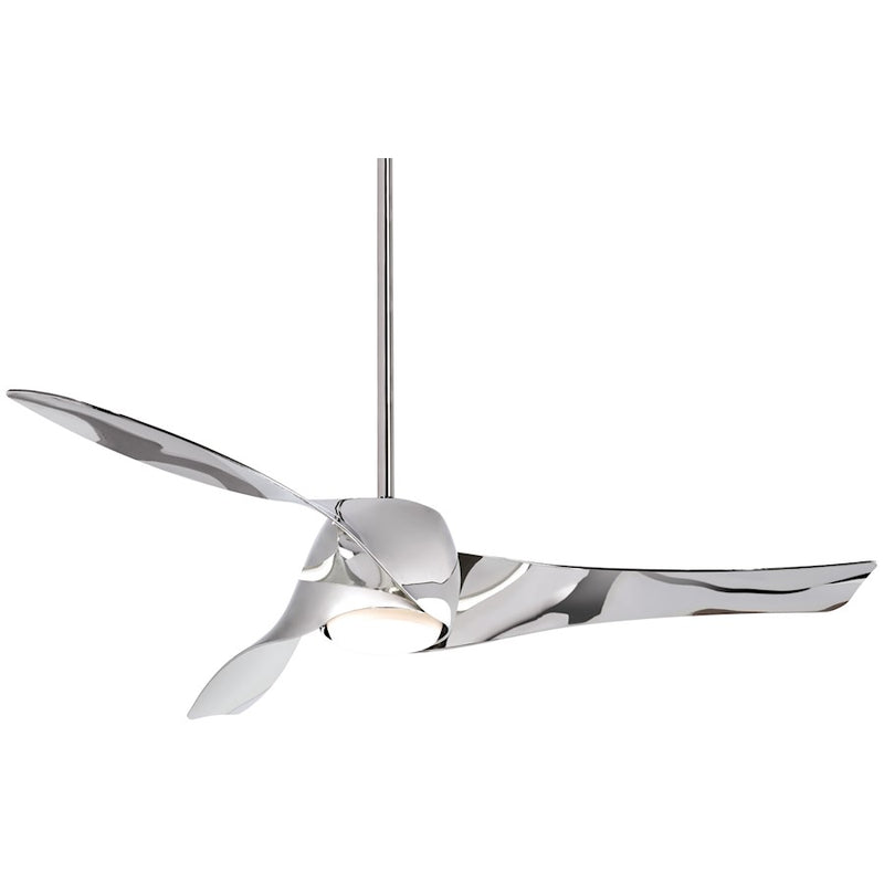 Minka Aire Artemis 58in LED Ceiling Fan | Transitional Liquid Nickel Finish | Living Room & Bedroom | 58 x 58 x 16 in | Model F803DL-LN