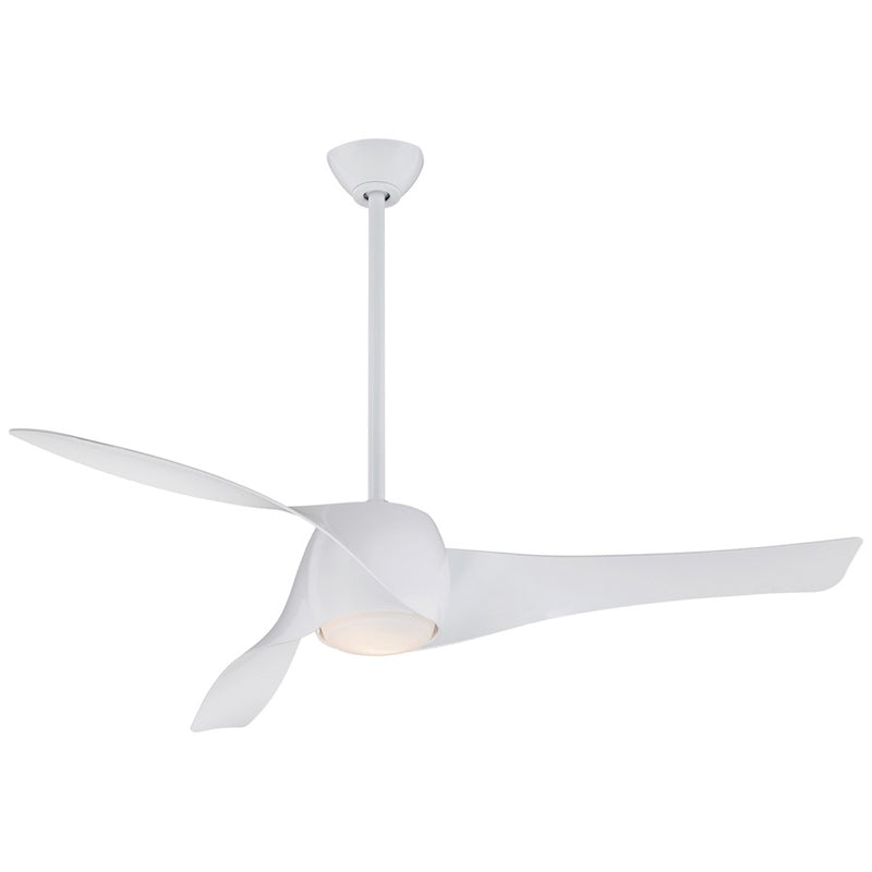 Minka Aire Artemis LED 58in Ceiling Fan | White Transitional | Living Room & Bedroom | 58 x 58 x 16 in | Model F803DL-WH