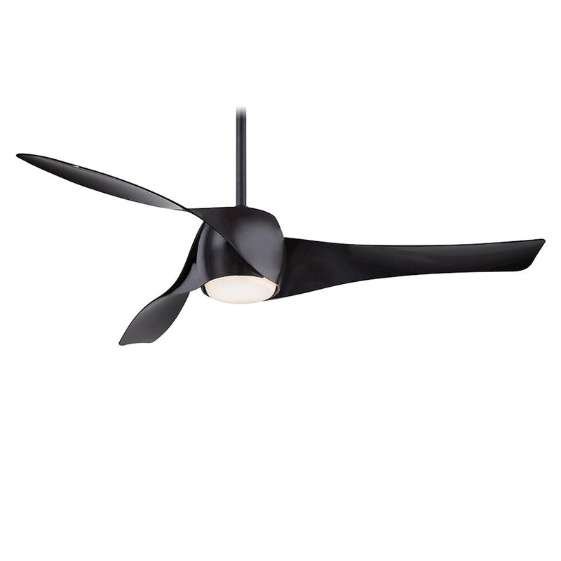 Minka Aire Artemis LED 58in Ceiling Fan | Black Transitional | Living Room & Bedroom | 58 x 58 x 13 in | Model F803L-BK