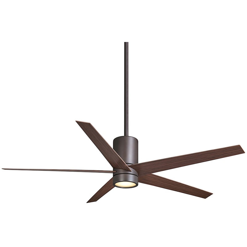 Minka Aire Symbio 56in LED Ceiling Fan | Oil Rubbed Bronze Contemporary | Living Room & Bedroom | 56 x 56 x 15 in | Model F828-ORB